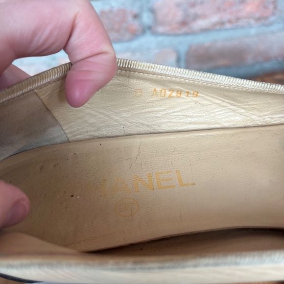 Chanel Interlocking CC Logo Ballet Flats Beige Size 39 - Picture 6 of 6